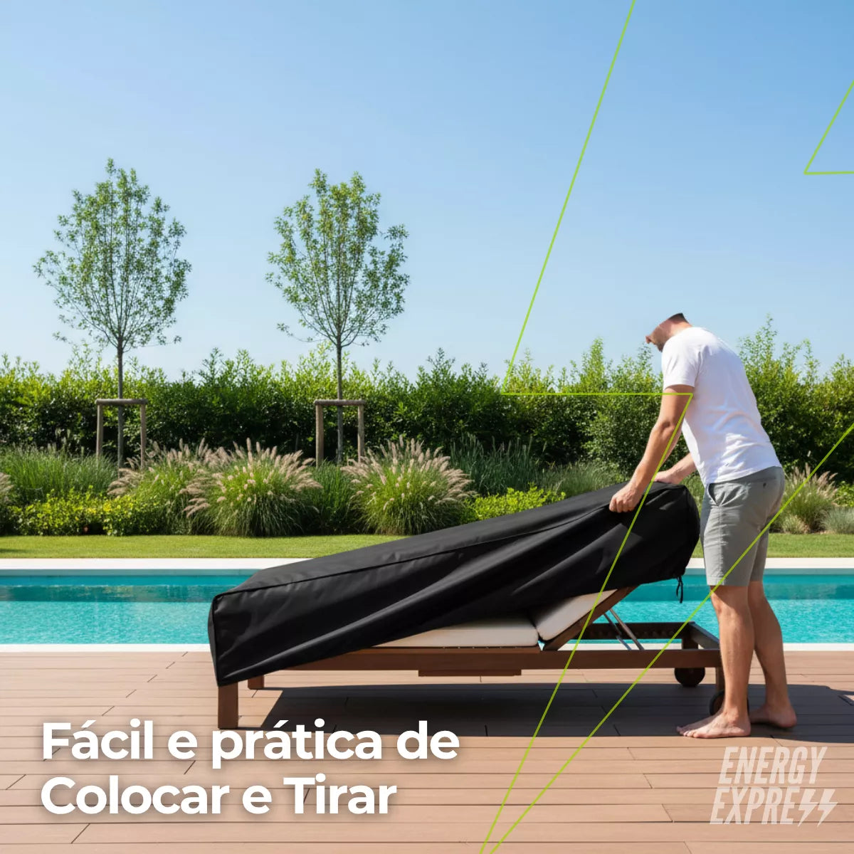Capa para Espreguiçadeira Impermeável Retangular Energy Express