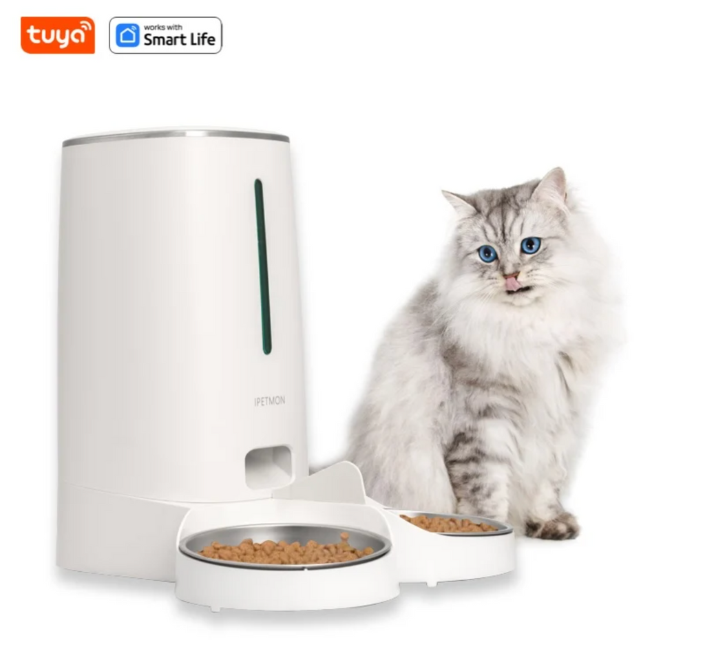 Alimentador Automático para Gatos e Cães com Wifi para Alimentação Remota