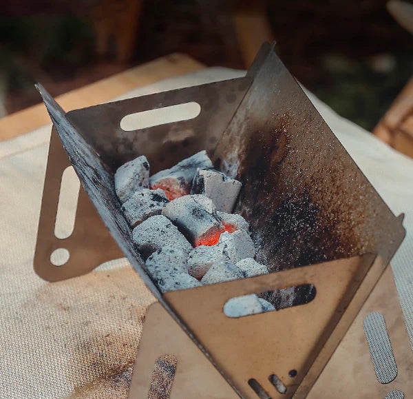 Churrasqueira Portátil a Carvão de Inox