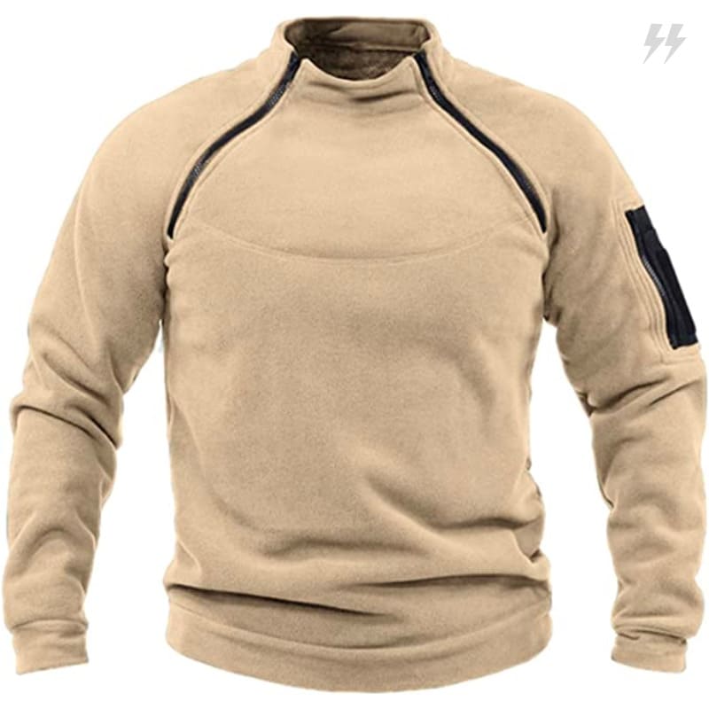 Casaco Masculino Inverno Lã Grossa para Frio Intenso bege energy express