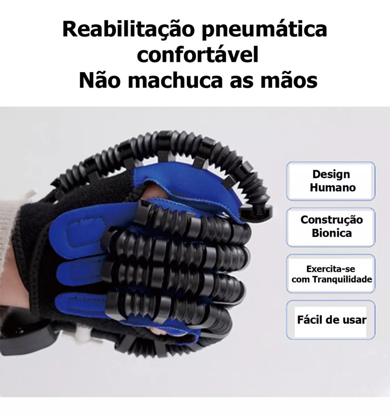 Exercitador de Dedos e Mão - Luva Robótica para Reabilitação avc hemiplegia energy express