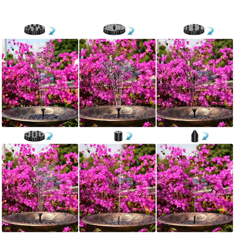 Fonte de Água para Jardim Externo Chafariz Solar Flutuante + 6 Bicos Energy Express