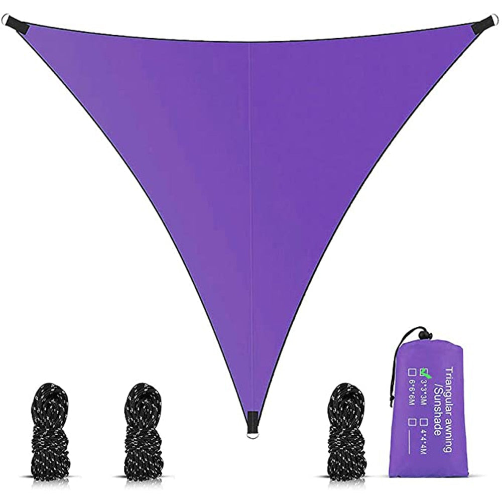 Tenda Suspensa Triangular de Proteção Solar Impermeável com Material Refletivo em Cor Prata roxo energy express