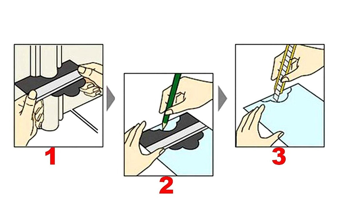 Gabarito Medidor de Contorno Régua de Perfil Irregular