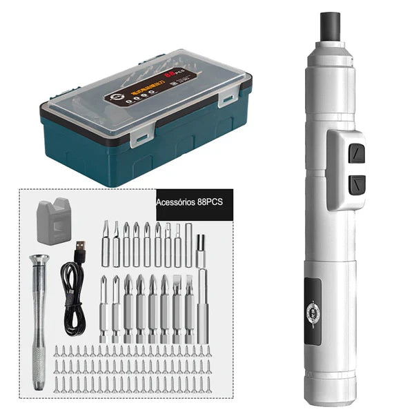 Kit Chave de Fenda Elétrica Recarregável Portátil Energy Express