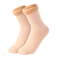 Meia Térmica Feminina Masculina para Inverno - Lã Grossa bege Energy Express