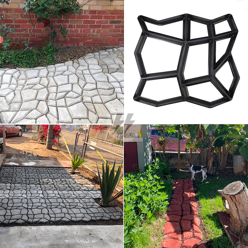 Molde de Pavimentação de Concreto para Caminhos de Pedra Personalizados - Ideal para Jardins e Exteriores