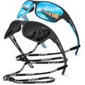 Óculos Polarizado para Pesca Energy Express preto e azul