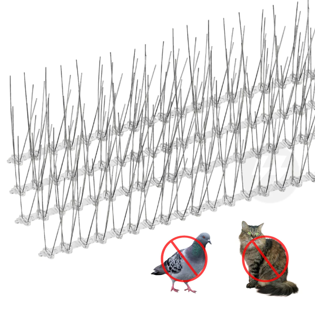 Passarinheira para telha telhado Espícula anti Pássaros Pombos - 12 peças energy express