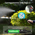 Pulverizador de Jardim Elétrico Portátil Recarregável com Mangueira - 3 Bicos energy express