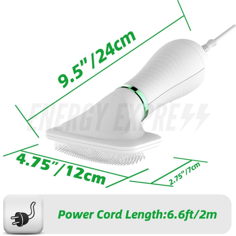 Rasqueadeira Elétrica Pente com Secador para Escovar Pelos de Pet Cachorro Gato energy express