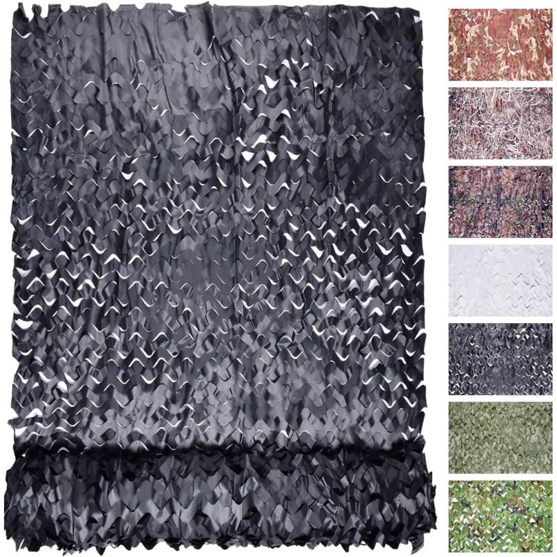 Rede Camuflada Militar para Decoração de Jardim preta energy express