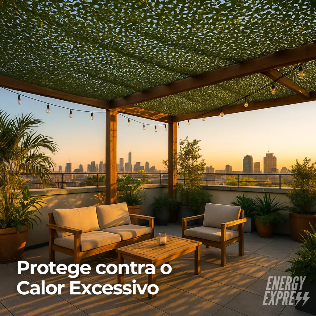 Rede Camuflada tela Decorativa para Sombreamento de Jardim, Horta, Garagem e Área Externa Energy Express