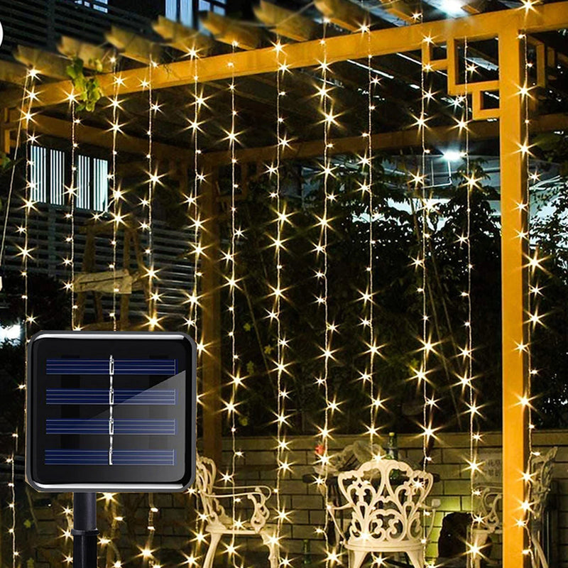 Cascata de Luzes para Jardim - Iluminação Solar para Decoração Externa Energy Express