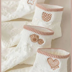 Kit de Meias Bordadas Femininas Confortáveis e Quentinhas Energy Express