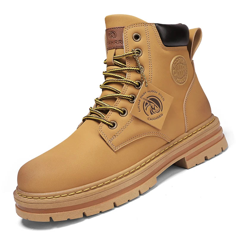 Bota de Couro Masculina Coturno Cano Alto Estilo Militar Energy Express