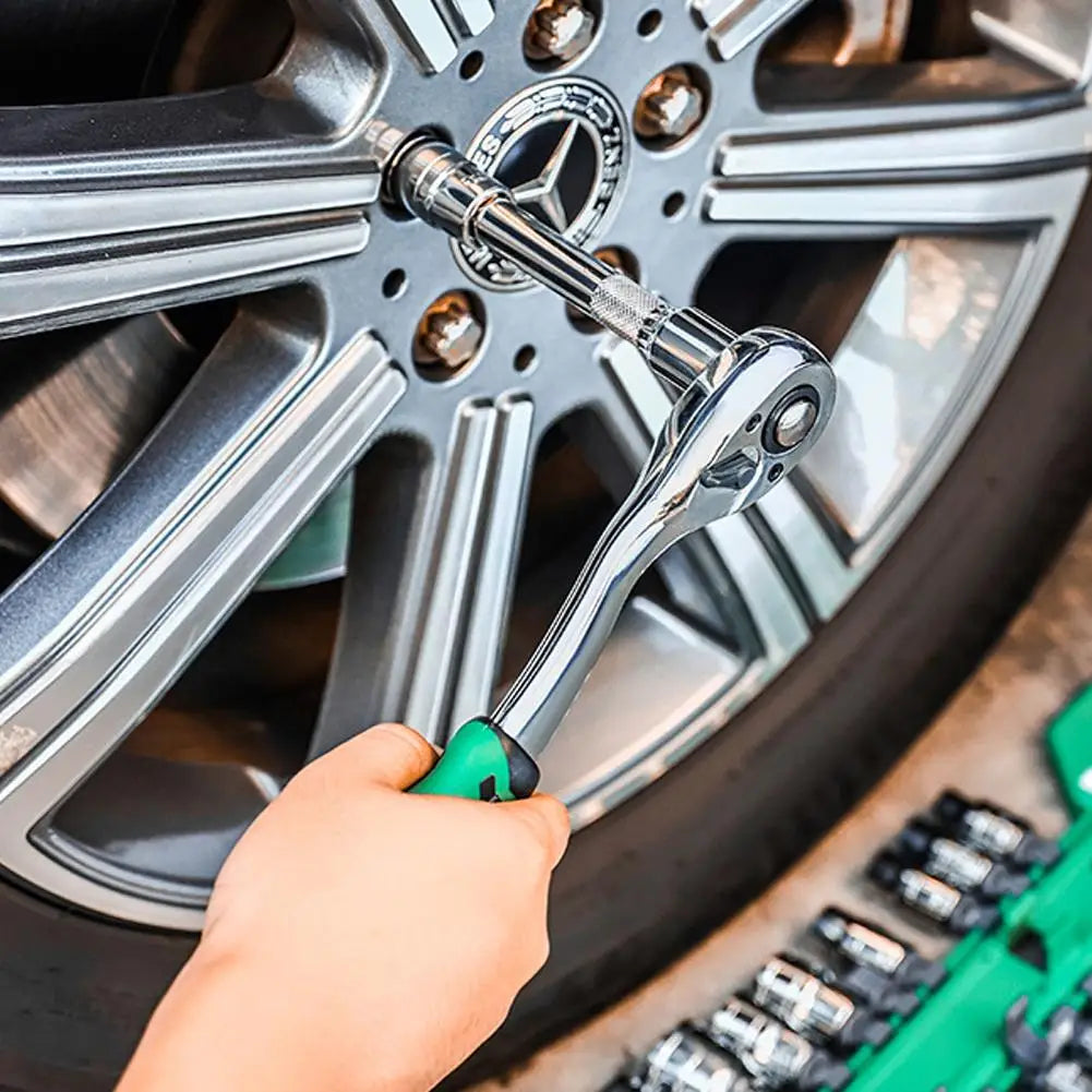 Jogo de Chave Catraca com Soquetes 1/4” Portátil – Kit de Ferramentas para Reparo Automotivo e Doméstico Energy Express