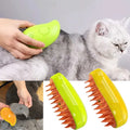 Pente a Vapor para Escovar Pelos de Gato Cachorro Cerdas de Silicone - Rasqueadeira Pet energy express