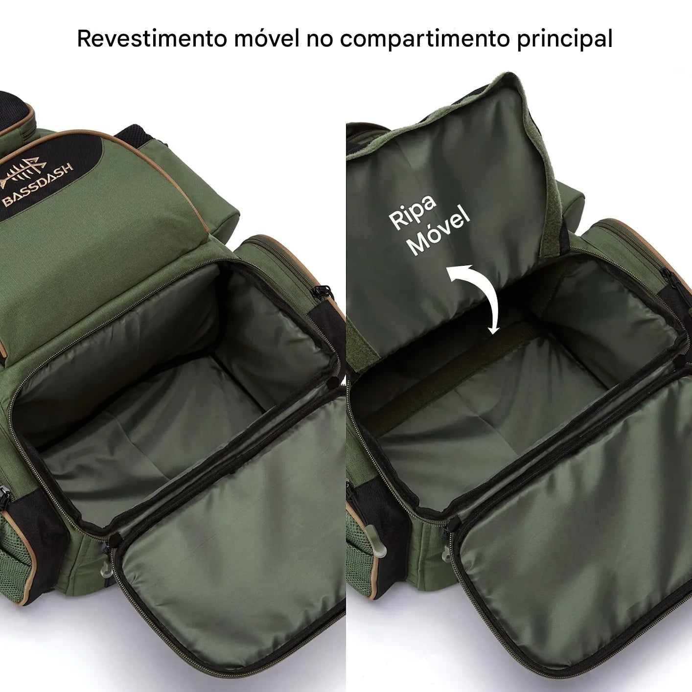 Mochila de Pesca Tática Impermeável - Suporte para Vara, Compartimentos e Capa de Chuva Energy eXpress