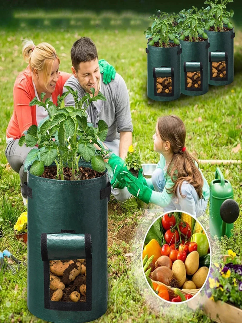 Saco de Cultivo para Batata com Janela com Alças – Kit 5 Unidades Energy Express