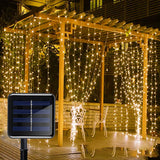 Cascata de Luzes para Jardim - Iluminação Solar para Decoração Externa