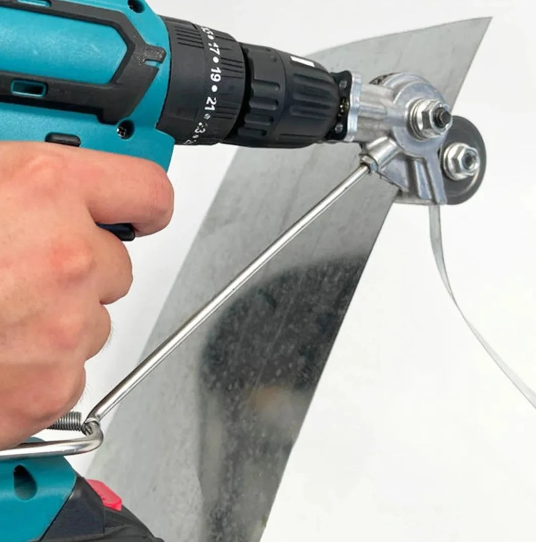 Cortador de Chapa de Metal Adaptável para Furadeira e Parafusadeira