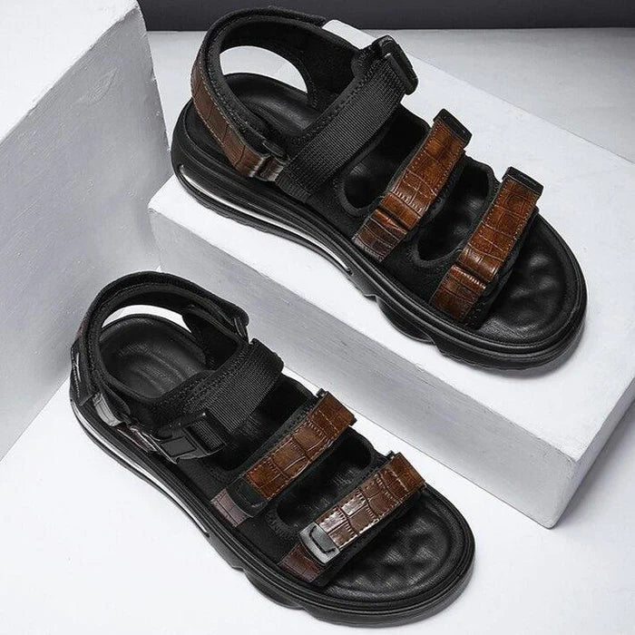 Sandália de Couro Masculina Sport Crocodille