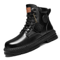 Bota de Couro Masculina Coturno Cano Alto Estilo Militar Energy Express