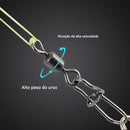 Conectores de Pesca com Giro Inoxidável – Kit com 50 Ganchos Rápidos para Iscas e Anzóis ENERGY EXPRESS