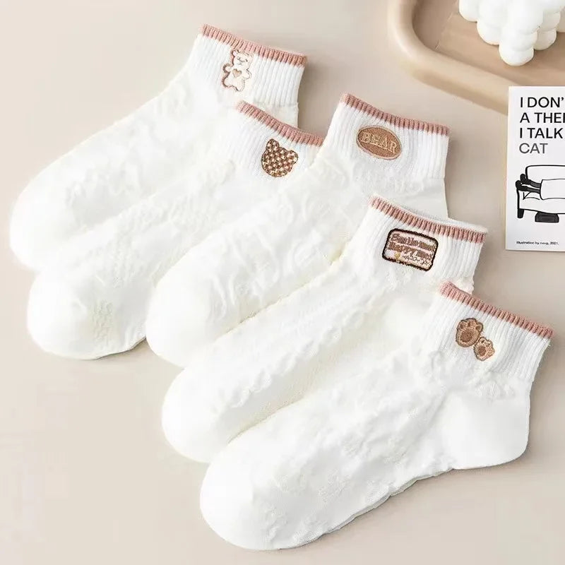 Kit de Meias Bordadas Femininas Confortáveis e Quentinhas Energy Express