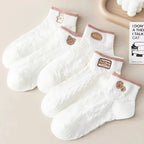 Kit de Meias Bordadas Femininas Confortáveis e Quentinhas Energy Express