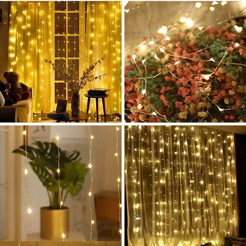 Cascata de Luzes para Jardim - Iluminação Solar para Decoração Externa Energy Express