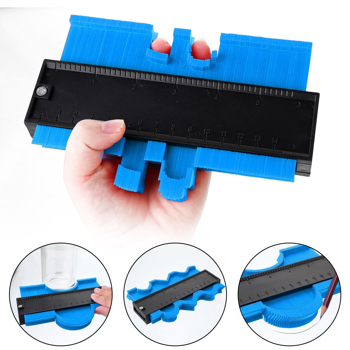 Gabarito Medidor de Contorno Régua de Perfil Irregular