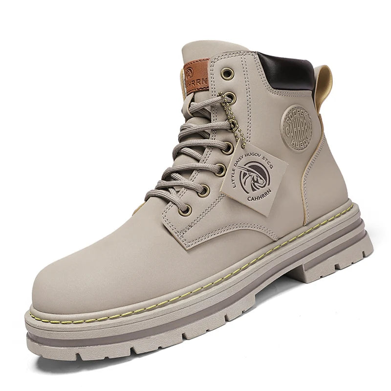 Bota de Couro Masculina Coturno Cano Alto Estilo Militar Energy Express