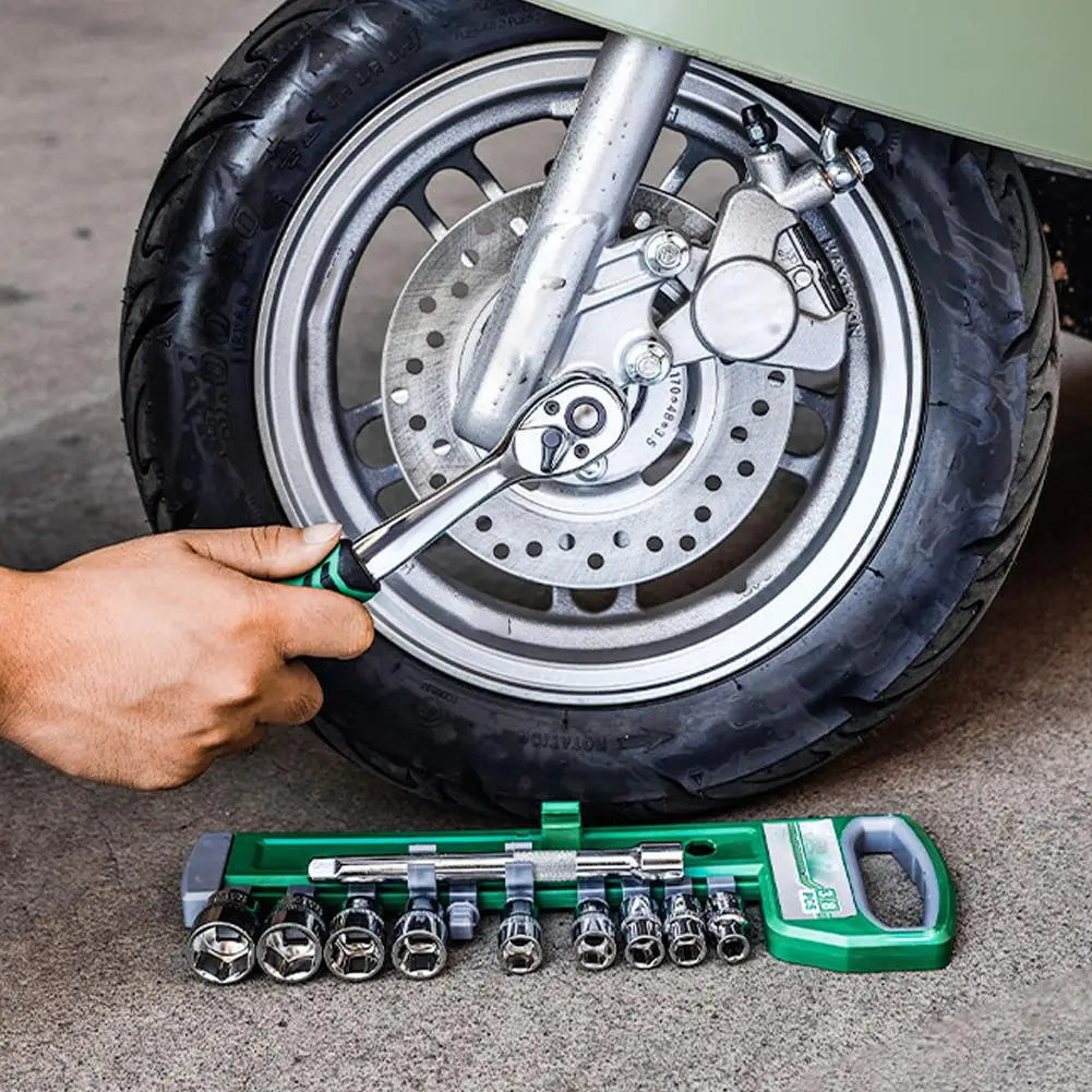 Jogo de Chave Catraca com Soquetes 1/4” Portátil – Kit de Ferramentas para Reparo Automotivo e Doméstico Energy Express