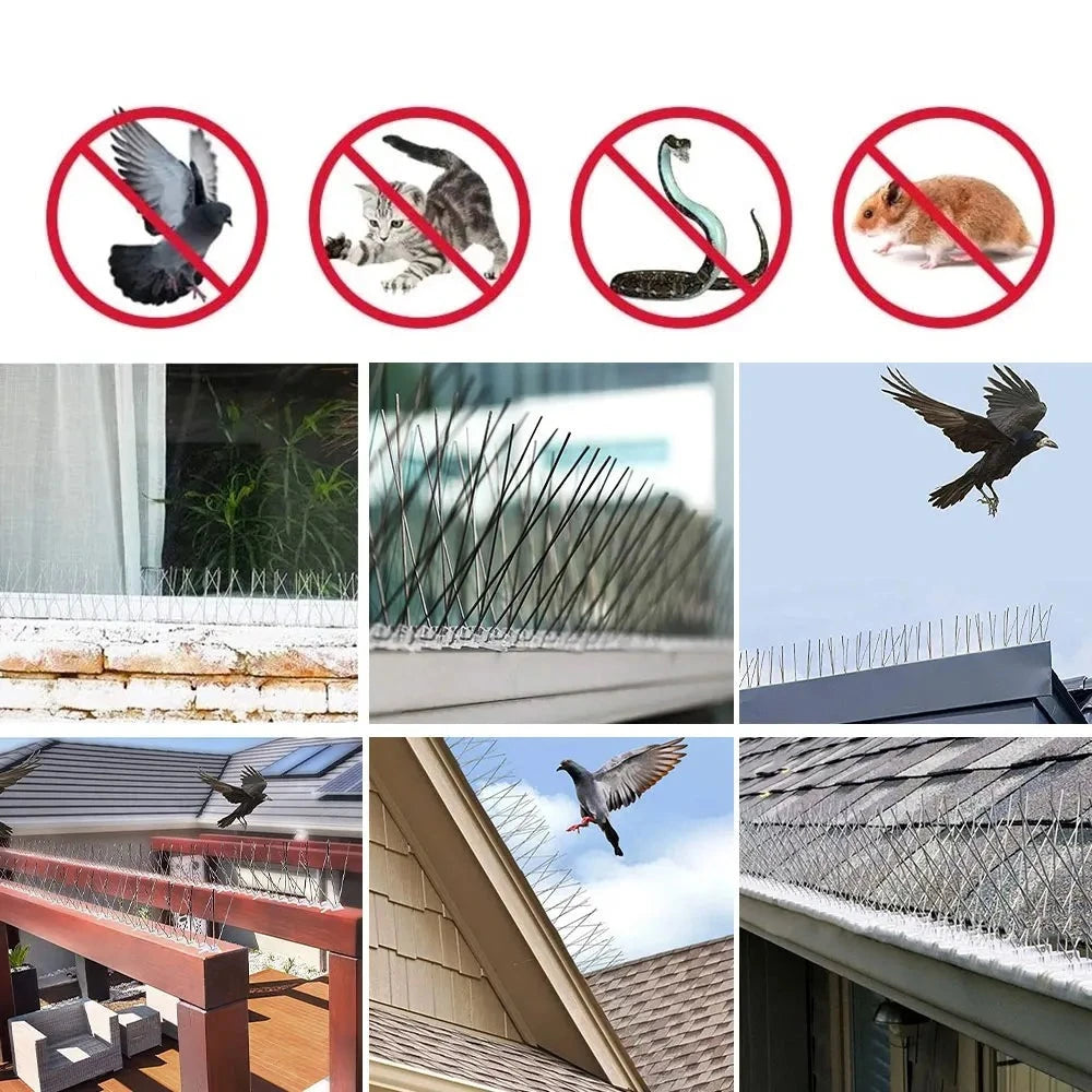 Passarinheira para telha telhado Espícula anti Pássaros Pombos - 12 peças energy express