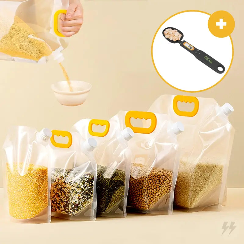 Saco Pote Hermético de Plástico para Guardar Alimentos + Brinde Energy Express