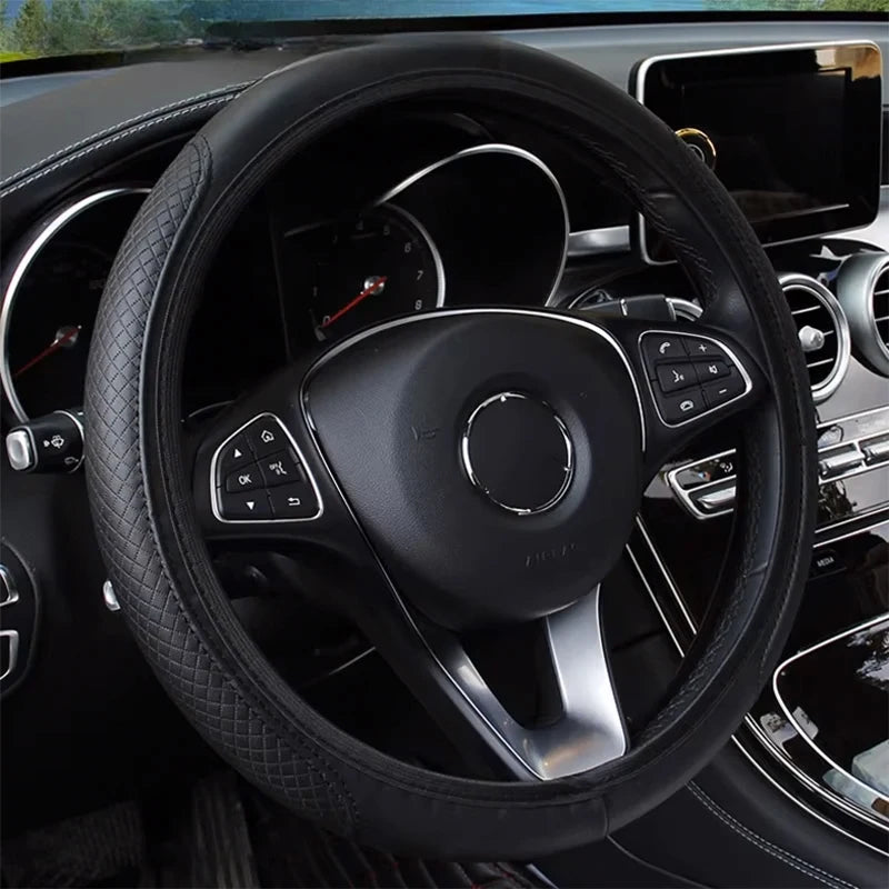 Capa para Volante Universal de Microfibra de Couro Antiderrapante Energy express 