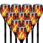 Iluminação Solar para Caminho Externo - Tocha de Fogo Decorativa energy express