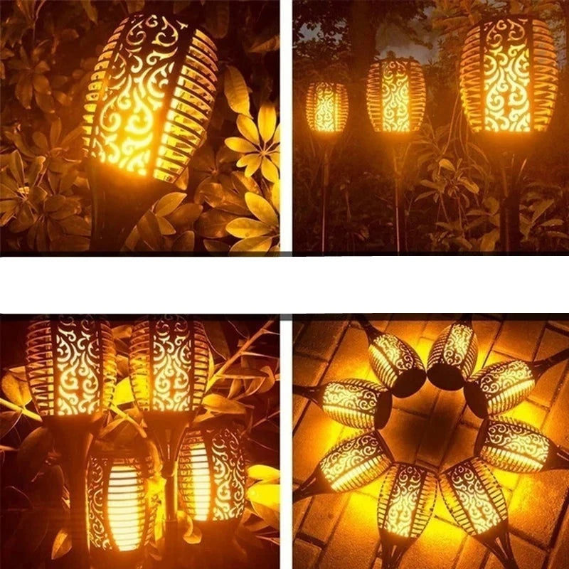 Iluminação Solar para Caminho Externo - Tocha de Fogo Decorativa energy express