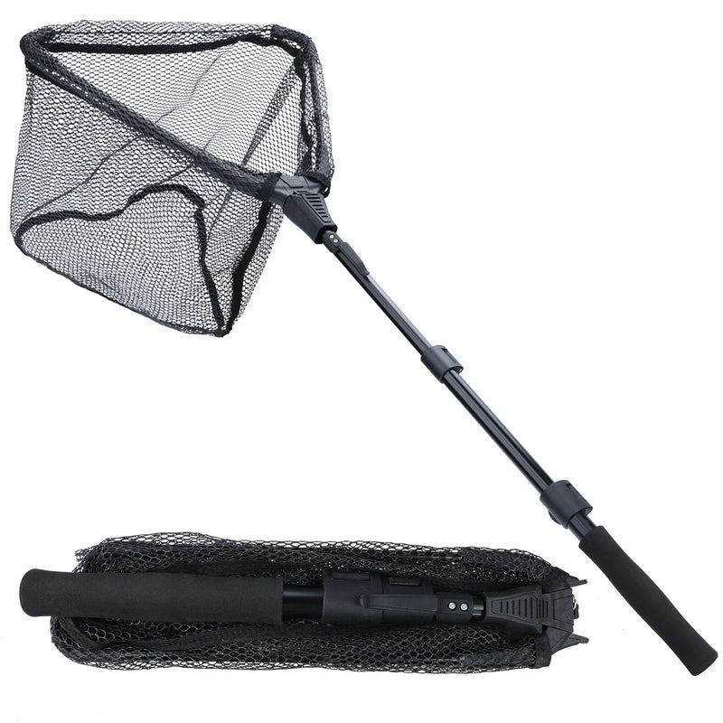 Rede de Pesca Retrátil Dobrável com Cabo Telescópico – Alumínio Leve e Resistente 112cm ENERGY EXPRESS