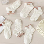 Kit de Meias Bordadas Femininas Confortáveis e Quentinhas Energy Express