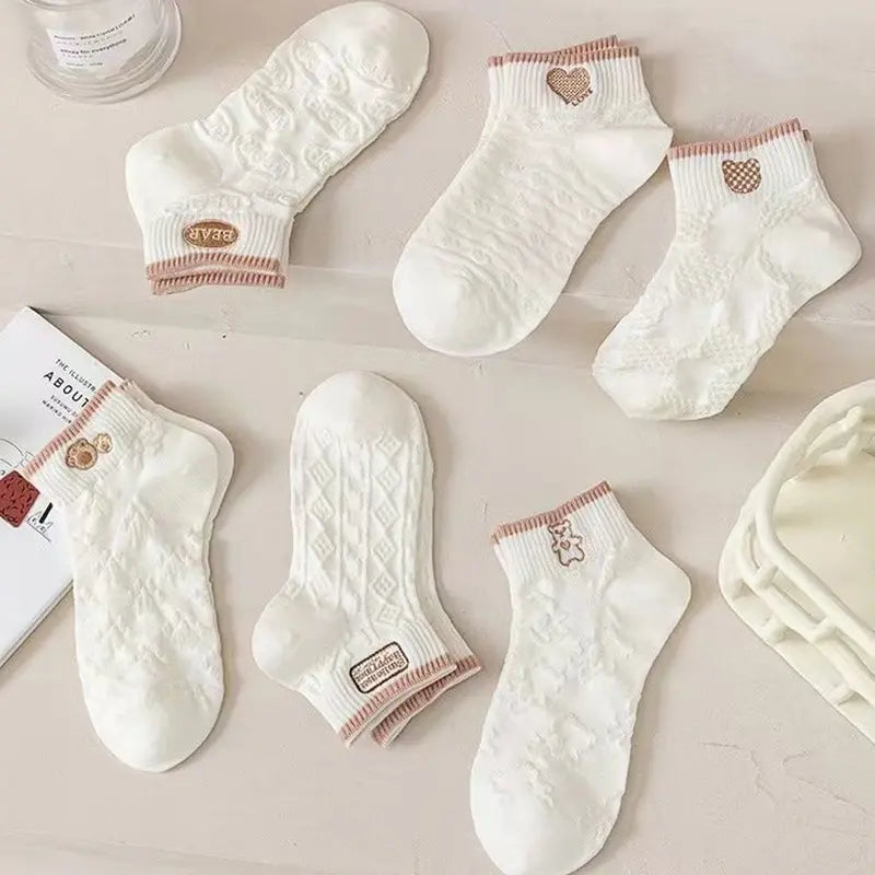 Kit de Meias Bordadas Femininas Confortáveis e Quentinhas Energy Express