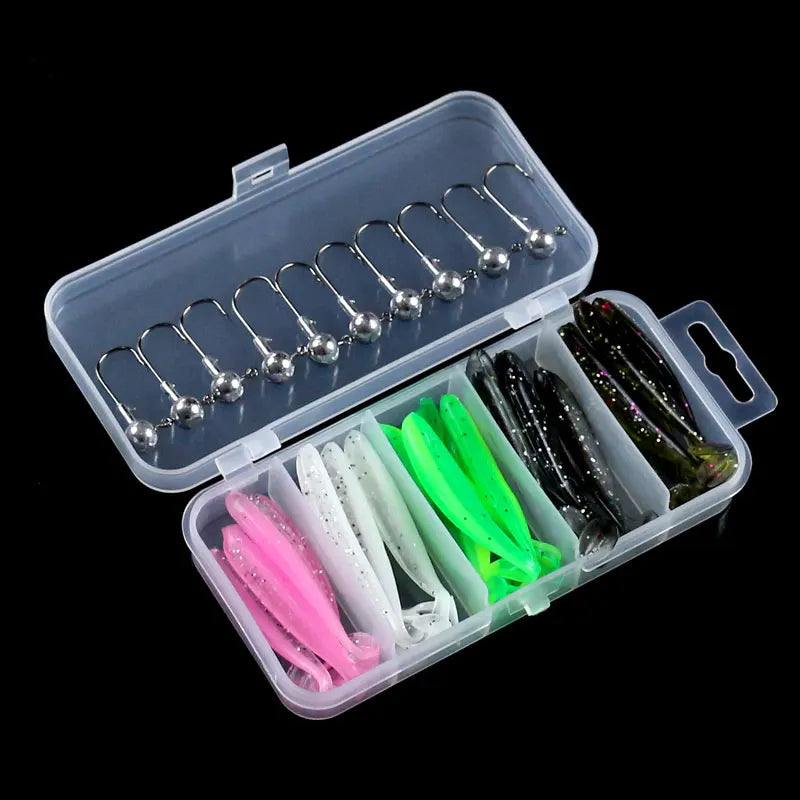 Kit 25 Iscas Artificiais Soft com Anzóis Chumbados – Ideal para Robalo, Traíra e Tucunaré Energy Express