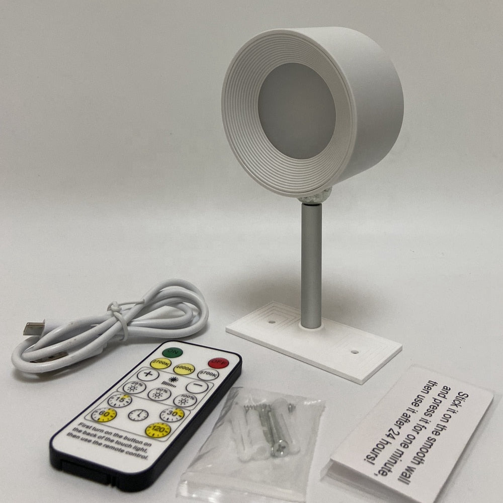 Luminária LED de Parede Recarregável Sem Furo