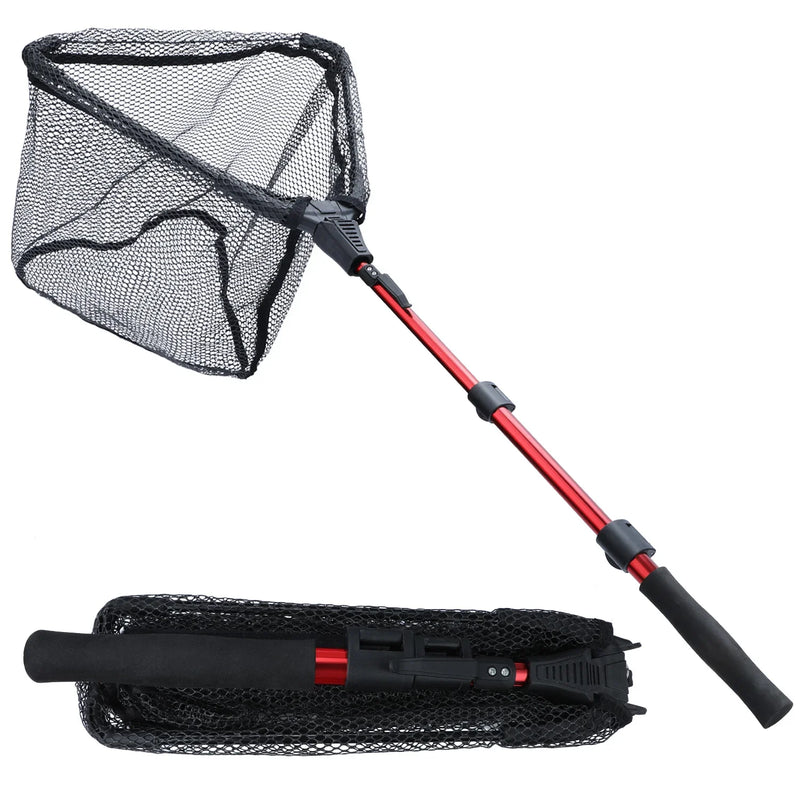 Rede de Pesca Retrátil Dobrável com Cabo Telescópico – Alumínio Leve e Resistente 112cm ENERGY EXPRESS