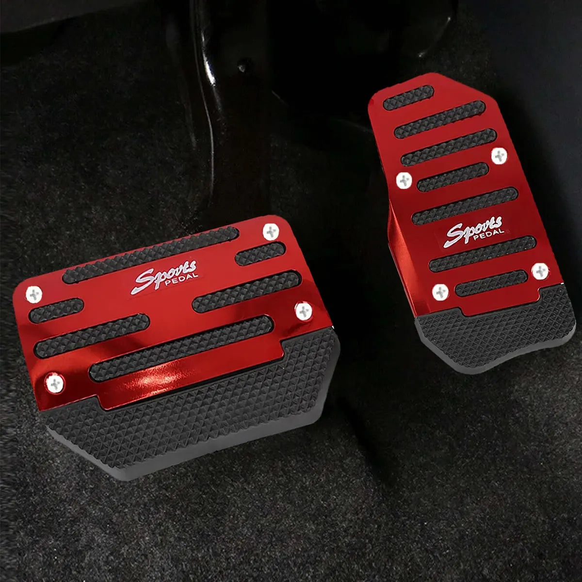 Pedais de Carro Esportivos Antiderrapantes em Alumínio