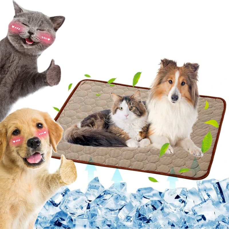 Tapete Gelado Pet cachorro gatos Térmico Refrescante khaki Energy Express