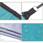 Tenda Suspensa Triangular de Proteção Solar Impermeável com Material Refletivo em Cor Prata azul céu energy express