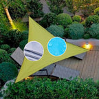 Tenda Suspensa Triangular de Proteção Solar Impermeável com Material Refletivo em Cor Prata verde militar energy express